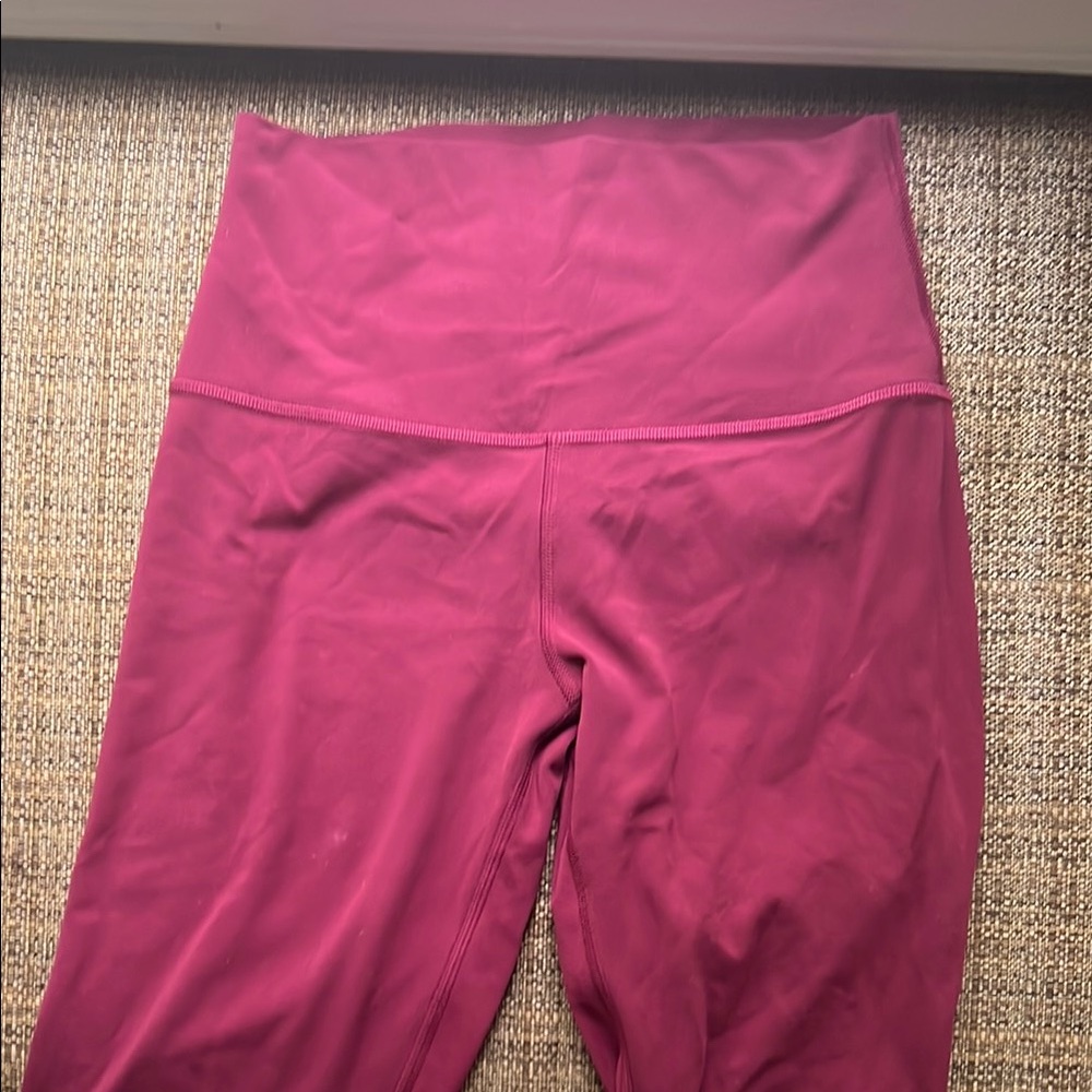 Lululemon Athletica Burgundy align leggings 23”